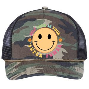 Self Love Is Your Super Power Smile Face Retro Rope Trucker Hat Cap