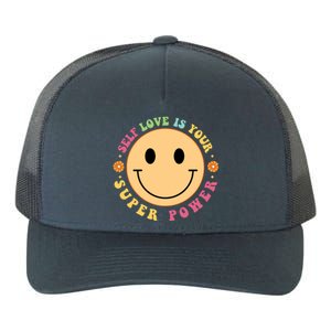 Self Love Is Your Super Power Smile Face Yupoong Adult 5-Panel Trucker Hat