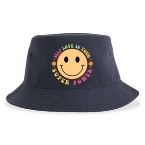 Self Love Is Your Super Power Smile Face Sustainable Bucket Hat