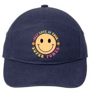 Self Love Is Your Super Power Smile Face 7-Panel Snapback Hat