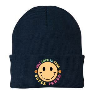 Self Love Is Your Super Power Smile Face Knit Cap Winter Beanie