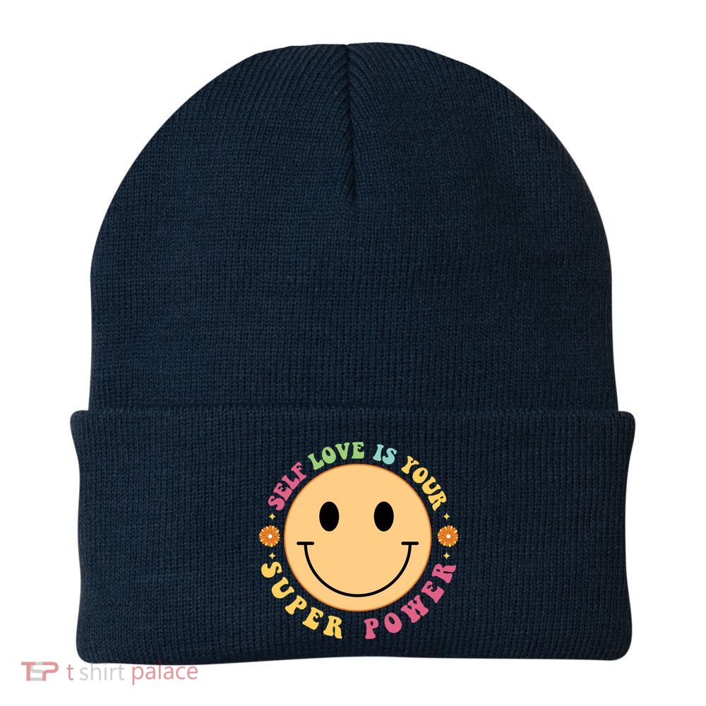 Self Love Is Your Super Power Smile Face Beanie