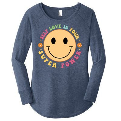 Self Love Is Your Super Power Smile Face Women's Perfect Tri Tunic Long Sleeve Shirt