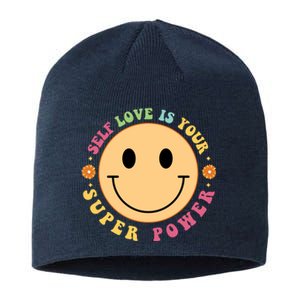 Self Love Is Your Super Power Smile Face Sustainable Beanie