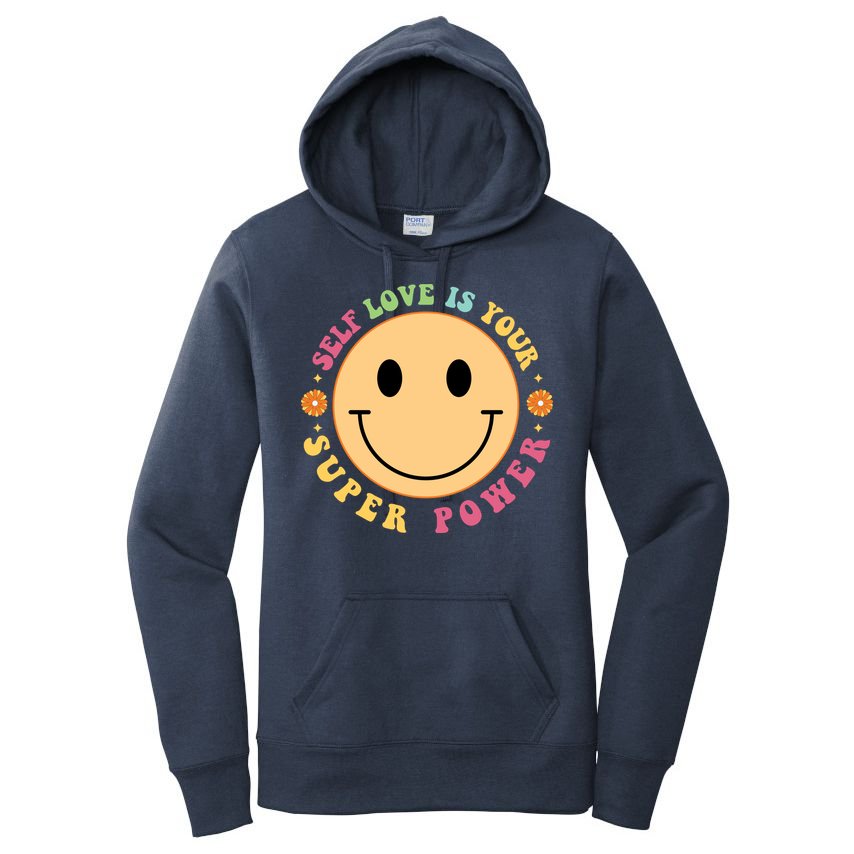 Self Love Is Your Super Power Smile Face Women's Pullover Hoodie