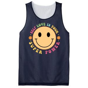 Self Love Is Your Super Power Smile Face Mesh Reversible Basketball Jersey Tank