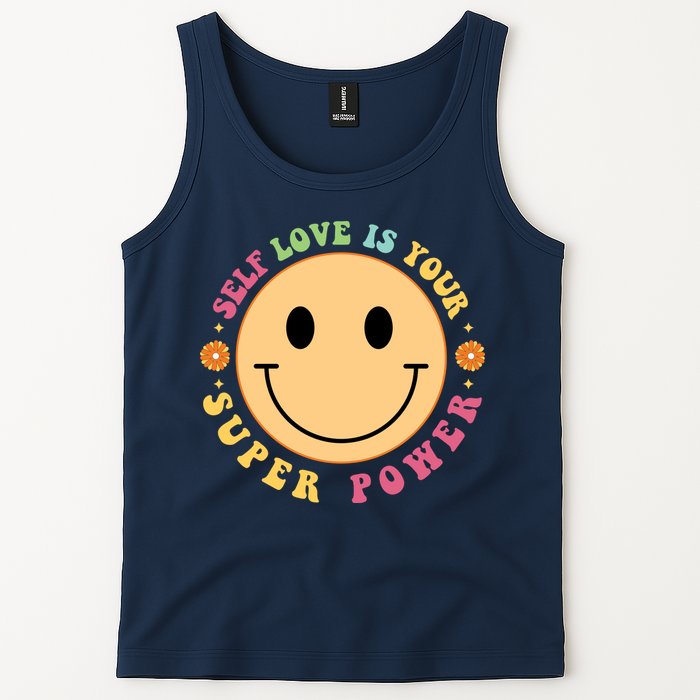 Self Love Is Your Super Power Smile Face Tank Top