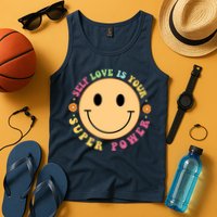 Self Love Is Your Super Power Smile Face Tank Top