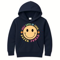 Self Love Is Your Super Power Smile Face Kids Hoodie