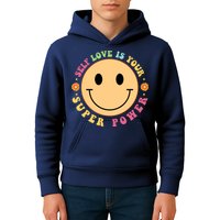 Self Love Is Your Super Power Smile Face Kids Hoodie