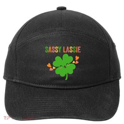 Sassy Lassie Irish Lass Full Of Sass Funny St PatrickS Day Gift 7-Panel Snapback Hat