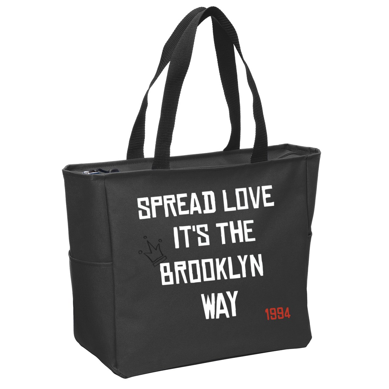 Spread Love Its The Brooklyn Way Funny Zip Tote Bag