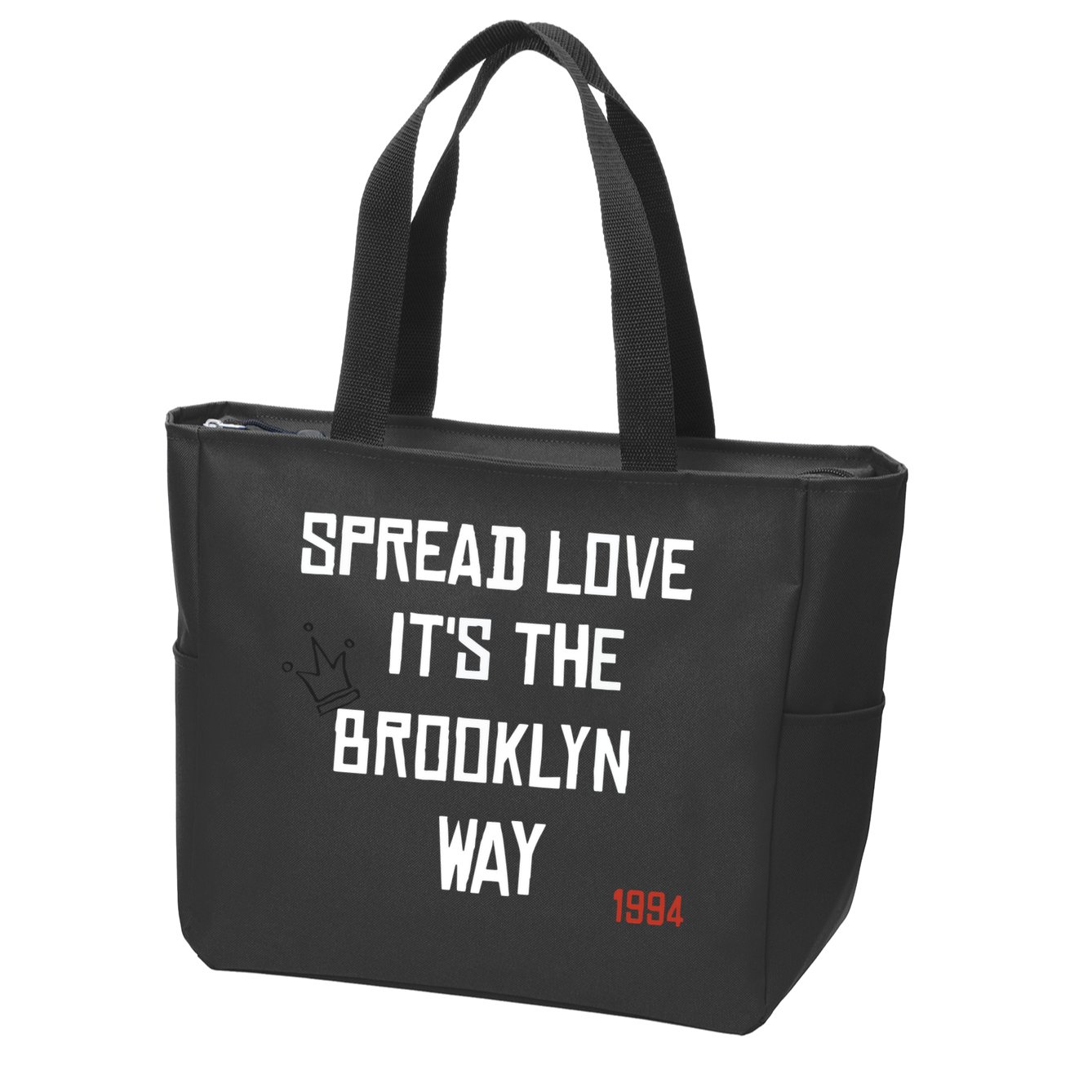 Spread Love Its The Brooklyn Way Funny Zip Tote Bag