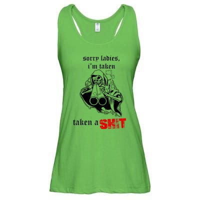 Sorry Ladies I'm Taken Taken A S.hit Ladies Essential Flowy Tank