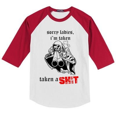 Sorry Ladies I'm Taken Taken A S.hit Kids Colorblock Raglan Jersey