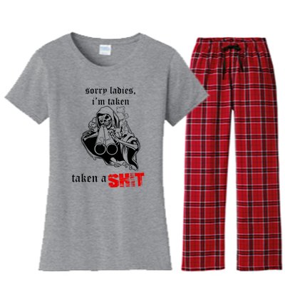 Sorry Ladies I'm Taken Taken A S.hit Women's Flannel Pajama Set