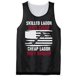 Skilled Labor Isn't Cheap American Flag Mesh Reversible Basketball Jersey Tank