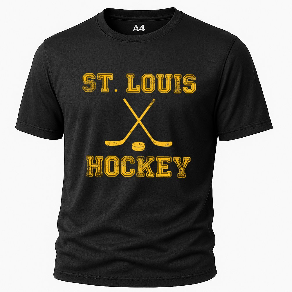 St Louis Ice Hockey Sticks State Outile Stl Gift Cooling Performance Crew T-Shirt