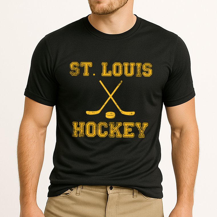St Louis Ice Hockey Sticks State Outile Stl Gift Cooling Performance Crew T-Shirt