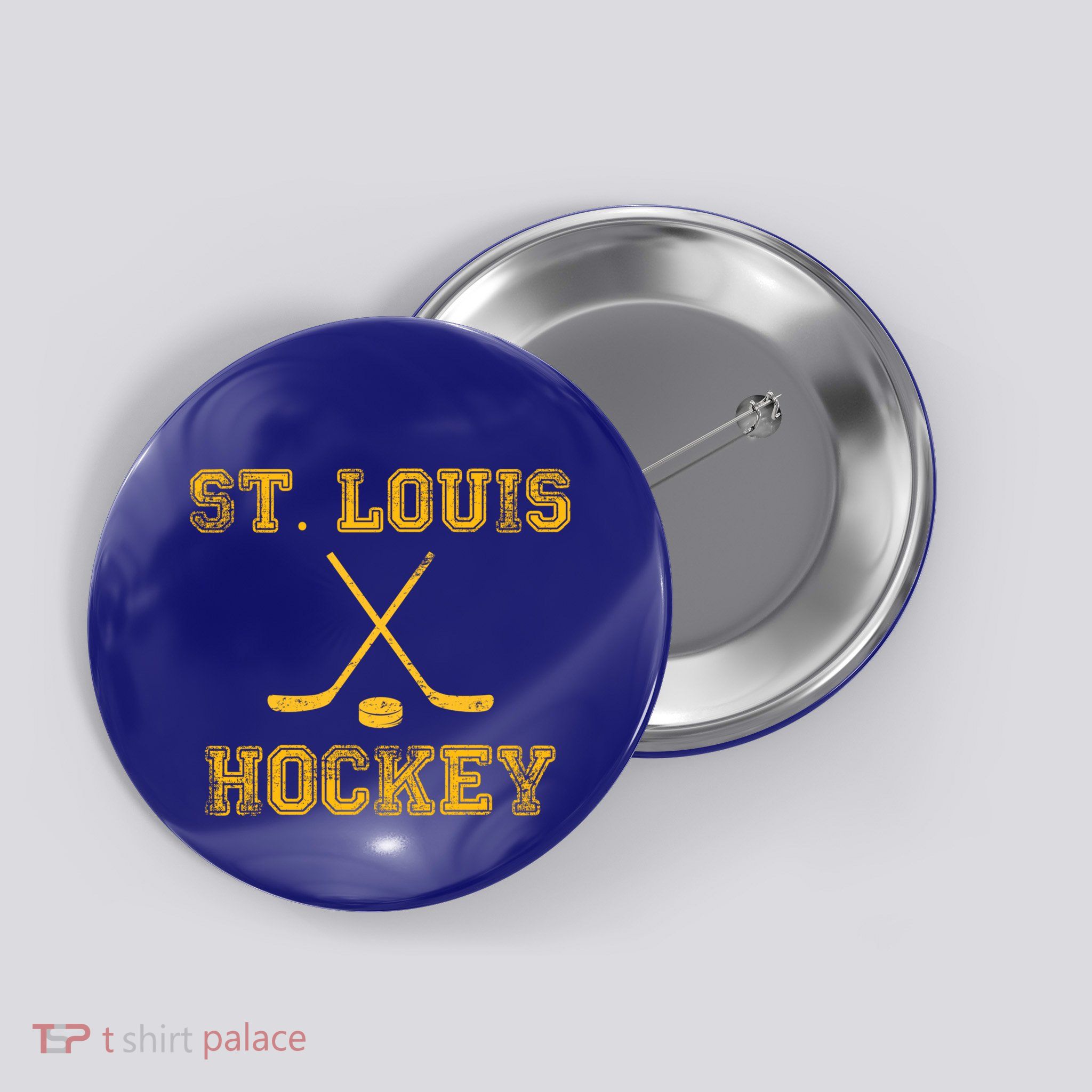St Louis Ice Hockey Sticks State Outile Stl Gift Button
