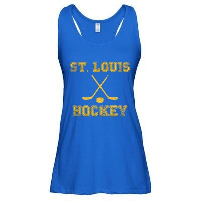 St Louis Ice Hockey Sticks State Outile Stl Gift Ladies Essential Flowy Tank