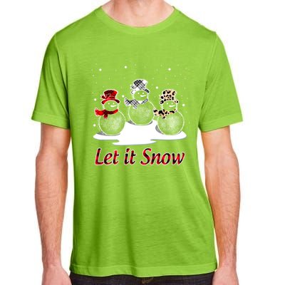 Snow Let It Snow Cute Christmas Buffalo Plaid Christmas Cute Gift Adult ChromaSoft Performance T-Shirt