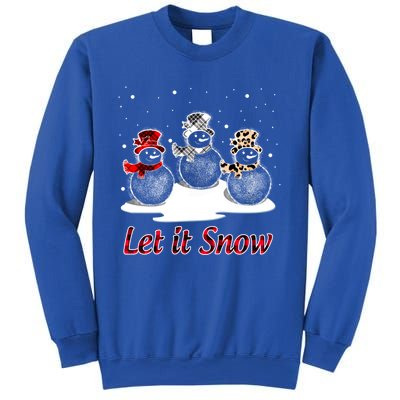 Snow Let It Snow Cute Christmas Buffalo Plaid Christmas Cute Gift Sweatshirt