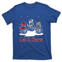 Snow Let It Snow Cute Christmas Buffalo Plaid Christmas Cute Gift T-Shirt