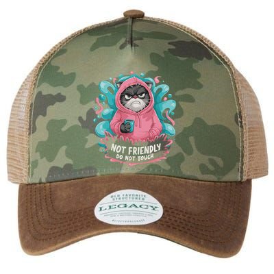 Sarcastic Loner Introvert Clothing Not Friendly Do Not Touch Legacy Tie Dye Trucker Hat