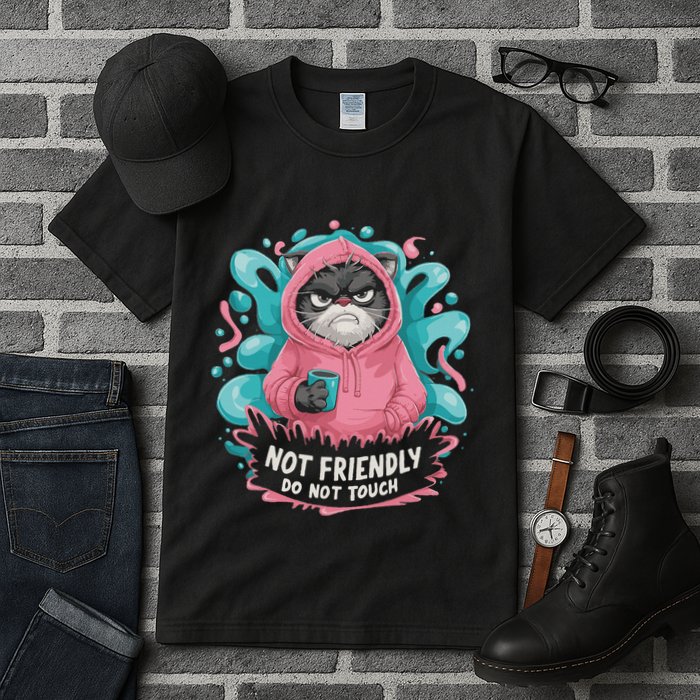 Sarcastic Loner Introvert Clothing Not Friendly Do Not Touch Tall T-Shirt