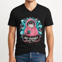 Sarcastic Loner Introvert Clothing Not Friendly Do Not Touch V-Neck T-Shirt