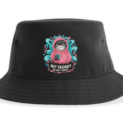 Sarcastic Loner Introvert Clothing Not Friendly Do Not Touch Sustainable Bucket Hat