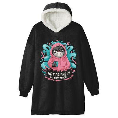 Sarcastic Loner Introvert Clothing Not Friendly Do Not Touch Hooded Wearable Blanket
