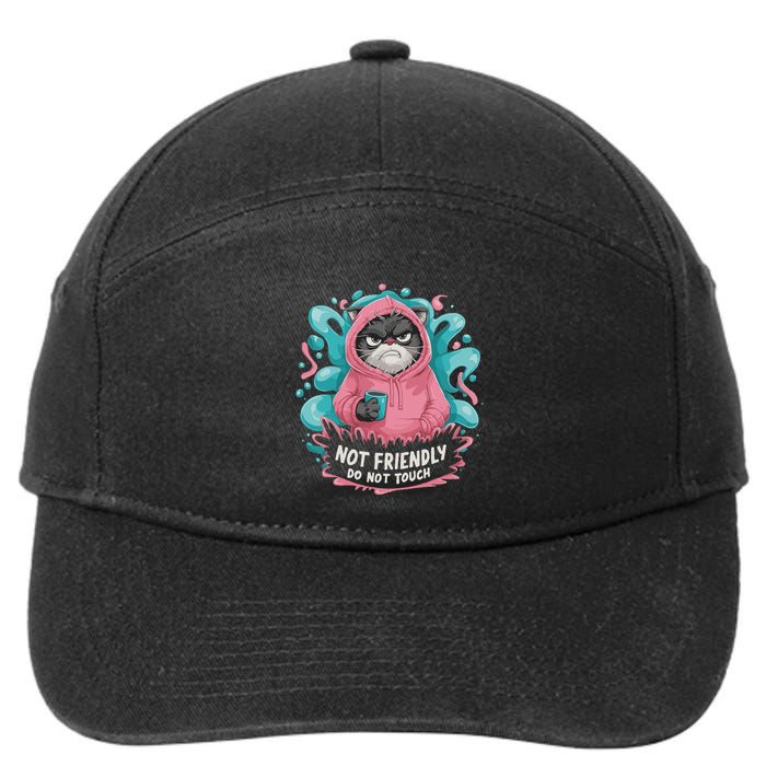 Sarcastic Loner Introvert Clothing Not Friendly Do Not Touch 7-Panel Snapback Hat