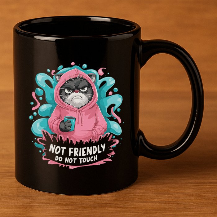 Sarcastic Loner Introvert Clothing Not Friendly Do Not Touch 11oz C Handle Ceramic Mug
