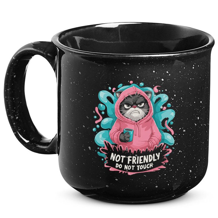 Sarcastic Loner Introvert Clothing Not Friendly Do Not Touch 15oz Campfire Ceramic Mug
