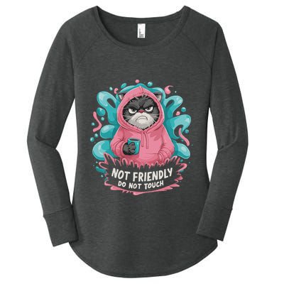 Sarcastic Loner Introvert Clothing Not Friendly Do Not Touch Women's Perfect Tri Tunic Long Sleeve Shirt