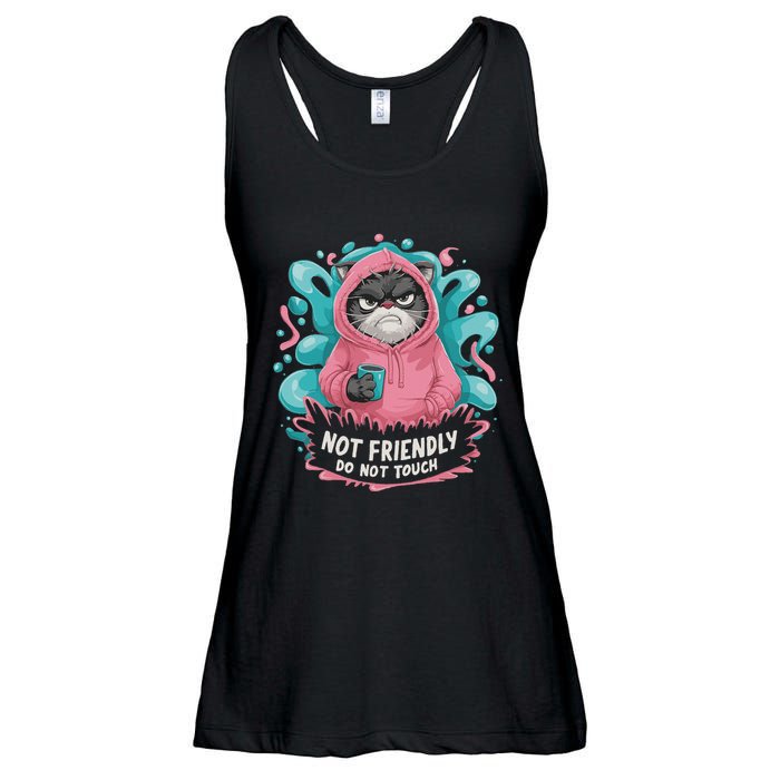 Sarcastic Loner Introvert Clothing Not Friendly Do Not Touch Ladies Essential Flowy Tank