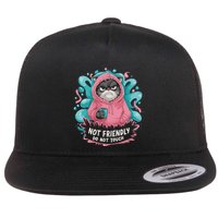 Sarcastic Loner Introvert Clothing Not Friendly Do Not Touch Flat Bill Trucker Hat
