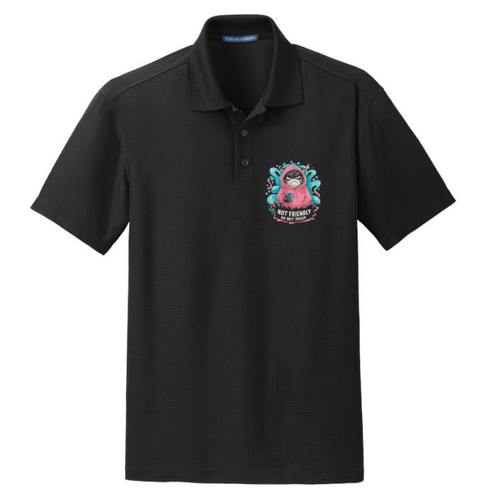 Sarcastic Loner Introvert Clothing Not Friendly Do Not Touch Dry Zone Grid Polo