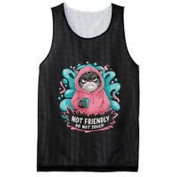 Sarcastic Loner Introvert Clothing Not Friendly Do Not Touch Mesh Reversible Basketball Jersey Tank