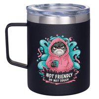 Sarcastic Loner Introvert Clothing Not Friendly Do Not Touch 12oz Stainless Steel Coffee Mug