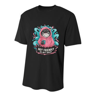 Sarcastic Loner Introvert Clothing Not Friendly Do Not Touch Youth Performance Sprint T-Shirt