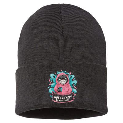 Sarcastic Loner Introvert Clothing Not Friendly Do Not Touch Sustainable Knit Beanie