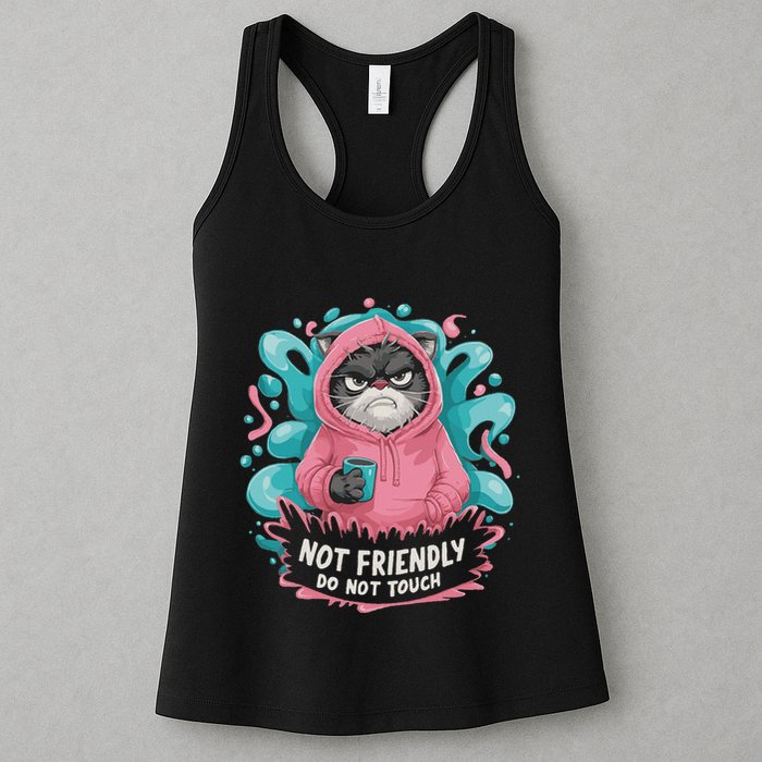 Sarcastic Loner Introvert Clothing Not Friendly Do Not Touch Womens Tank Top