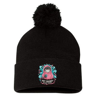 Sarcastic Loner Introvert Clothing Not Friendly Do Not Touch Pom Pom 12in Knit Beanie