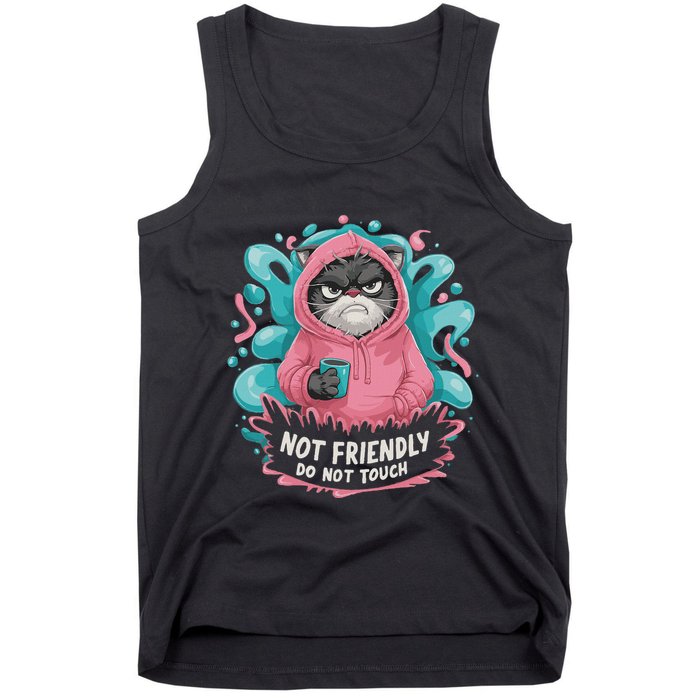 Sarcastic Loner Introvert Clothing Not Friendly Do Not Touch Tank Top