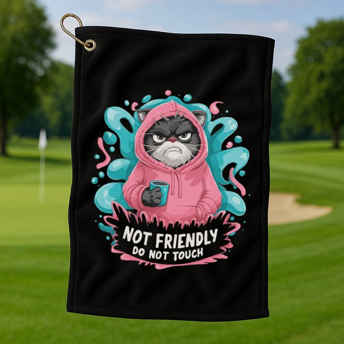 Sarcastic Loner Introvert Clothing Not Friendly Do Not Touch Golf Towel