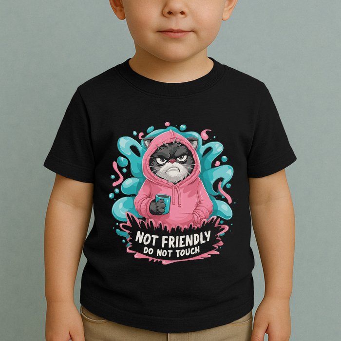 Sarcastic Loner Introvert Clothing Not Friendly Do Not Touch Toddler T-Shirt