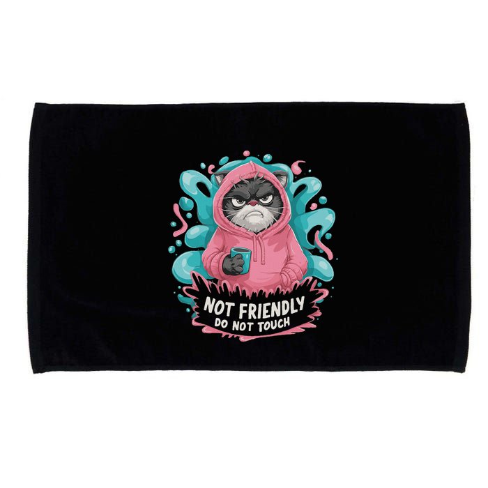 Sarcastic Loner Introvert Clothing Not Friendly Do Not Touch Microfiber Hand Towel